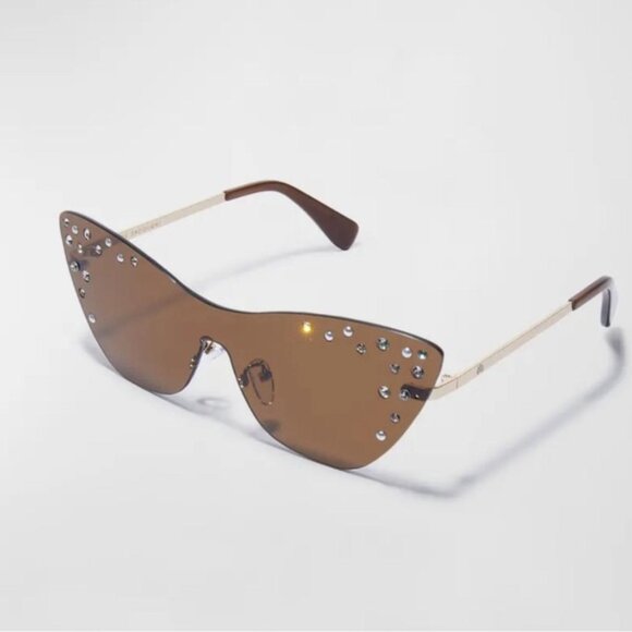 NWT Lele Sadoughi Downtown Metal Cat‎ Eye Dusk Sunglasses Faux Pearls LSSG076DK - Picture 9 of 15